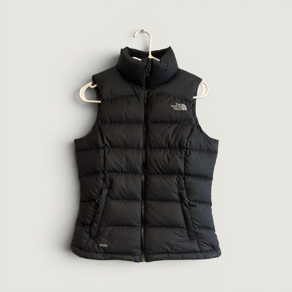 The North Face Vest Womens XS Black 700 Down Puffer Quilted Full Zip Warm